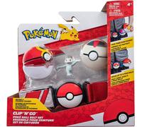 Pokemon Clip Go Belt Ball Holder Figure Machop 2 Pokeball Original
