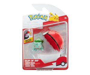 Pokémon Clip ‘N’ Go Bulbasaur and Poké Ball - Includes 2-Inch Battle Figure and Poké Ball Accessory