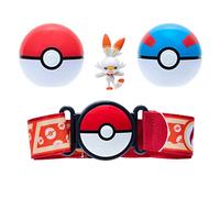 Pokemon Clip 'N' Go Poke Ball Belt Pas Set - Poké Ball, Great Ball and Scorbunny Seria 12 [FIGURKA]