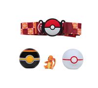 PKW3163 Set-2-Inch Charmander Battle Figure with Clip ‘N' Go Plus Luxury Ball and Pokéball Accessories, Glumanda Belt Set