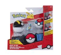 Pokémon Clip 'N' Go Belt Set - Includes Themed Belt and 2-Inch Squirtle Battle Figure with Ultra Ball and Lure Ball Accessories
