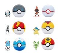 Pokémon Clip 'N'Go Action Figures 95057-20 - Aron, Charcadet, Blitzle, Cyndaquil, Sprigatito, Tentacool - Official Pokemon Figure for Children 4+
