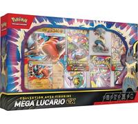 Pokémon : Collection with Mega Lucario-ex Figure (1 Textured Glossy Promo Card, 1 Large Size Promo Card, 5 Boosters and 1 Mega Lucario Figure) from TCG Pokémon