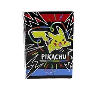 Pokémon Colorful A4 Spiral Notebook - Hardcover Grid Notebook, 80 Sheets