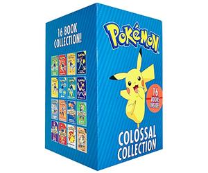Pokémon Colossal Collection 16 Books Box Set (Ash's Big Challenge, Pokémon Peril, Orange League, Scyther vs Charizard, Race to Danger, Show Time, Power Up Psyduck, Winners Cup, Pokémon School & More)
