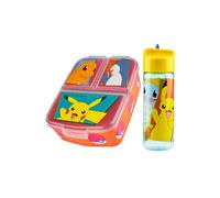 Pokemon Compartment Lunch Box & Bottle Set in Pink Pokemon Pink