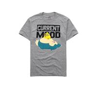 Pokemon Current Mood Pikachu Snoralax T-Shirt, Heather Grey, S