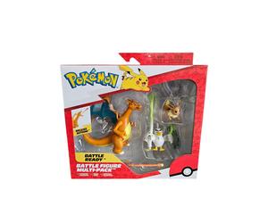 POKEMON DELUX ACTION BATTLE 3 FIGURE MULTI-PACK BATTLE READY CHARIZARD, EEVEE
