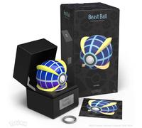 The Wand Company Original Poké Ball Authentic Replica - Realistic, Electronic, Die-Cast Poké Ball with Display Case Light Features - Officially Licensed by Pokémon
