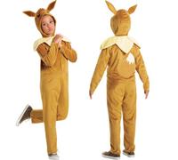 Pokémon Disguise Eevee Jumpsuit for Kids, Officially Licensed, Features Dimensional Hood with Adorable Character Details, Super Soft Material, For 10-12 Years