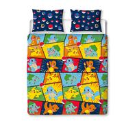Pokemon Retro Blue Kids Bedding Set - Double