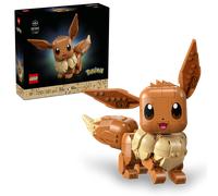 LEGO Pokémon Eevee Figure - Building Set for Adults - Anime Model Kit w/Posable Limbs, Ears & Tail - DIY Room or Desk Decor - Collectible Gaming Gift Idea - 72151