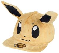 POKEMON Eevee Plush with Ears Snapback Baseball Cap, Unisex, Brown
