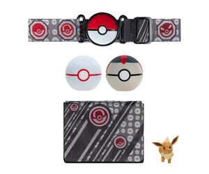 Pokémon Eevee Clip ‘N’ Go Bandolier Set - 2-Inch Eevee Battle Figure with Clip ‘N’ Go Belt and Bag plus Premier and Timer Ball Accessories