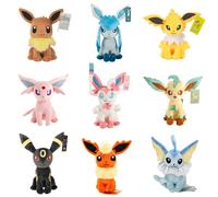 Pokemon Eevee Collection Plush Flareon Vaporeon Stuffed Doll Anime Espeon Umbreon Glaceon Leafeon Sylveon Toys hobbis Kid Gift 20cm Glaceon sit