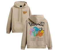 Pokemon Eevee Evolutions 8 Gamer Sweatshirt Hoodie, Sand, XXL