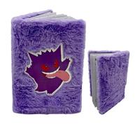 Pokémon - Eevee Plush Notebook - Pickachu, Carapuce and Rondoudou - Diary & Soft Notebook - Plush Cover Notebook with Lined Pages - Official Licensed (Mauve)