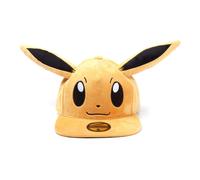 POKEMON Eevee Plush with Ears Snapback Baseball Cap, Unisex, Brown