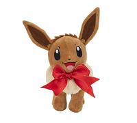 Pokémon Eevee Plush with Holiday Bow - 8-Inch Eevee Plush with Unique Accessory