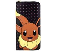 Pokemon Eevee Purple Polka Dot Black Coin & Card Clutch Purse