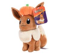 Pokémon Eevee Plush with Pumpkin - 8-Inch Eevee Plush with Unique Accessory