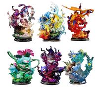 Pokemon Evolution Eevee Anime Figures Charizard Raichu Mewtwo Dragonite Venusaur Gengar Illuminous Figurine PVC Statue Model Toy 26cm Gengar
