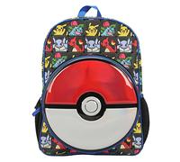 Pokemon Evolutions With Molded Front Pokeball Panel 16” Youth Boys Backpack, Multicolored, One size