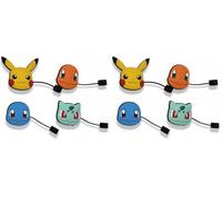 Pokemon Faces Straw Toppers - Set of 4 Silicone 10mm Drink Straw Covers| Fun Reusable Straw Accessories for Kids & Adults | BPA-Free Ideal for Tumblers, Stanley Cups (Pack of 2)