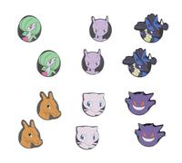 Pokemon Fashion Jewelry Extended Enamel Character Stud 6-pair Earring Set, Metal, No Gemstone, Metal, No Gemstone