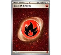 Pokemon - Fire Energy Card SVE 002 - Pokemon 151 - Cosmic Holo Foil
