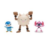 Pokemon First Partner Battle Figure Set Figure 3-Pack Impidimp, Piplup & Primape