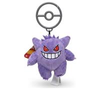 Pokemon Gengar Clip-On Plush Toy 3.5 Inch with Poke Ball Shaped Bag Clip | Soft Stuffed Pokémon Keychain Plush | Collectible Backpack Accessory for Kids & Fans