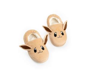 Pokemon Girls Brown Eevee 3D Character 3D Slippers - 2 UK Child