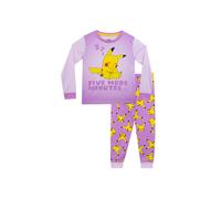 Pokemon Girl's Long Sleeve Pikachu Pyjamas in Purple | Size: 7-8 Years Pokemon Purple 7-8 Years