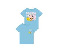 Pokemon Girl's Pikachu & Mew Short Sleeve T-shirt in Blue | Size: 9-10 Years Pokemon Blue 9-10 Years
