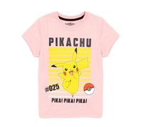 Pokemon Girls Pink Pikachu Placement Print Short Sleeved T-Shirt - 5-6 Years