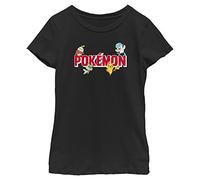 Pokemon Girls Poke Logo Around, Black, X-L