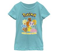 Pokemon Girls' Poke Mang T-Shirt, Tahiti Blue, S