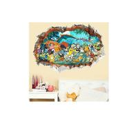 Pokemon Go 3D Wall Sticker Cartoon Self-adhesive Wallpaper Decals Kids Room Decoration (60*90CM)