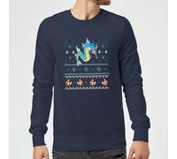 Pokemon Gyarados Christmas Jumper - Navy - L - Navy