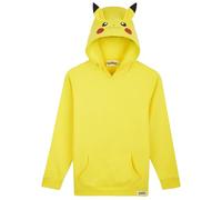 Pokemon Hoodie for Boys Teens, Hooded Sweatshirt, Pikachu Eevee Pullover Casual Sports, Long Sleeve Jumper, Anime Gifts for Boys (13-14 Years, Yellow Pikachu)