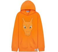 Pokemon Hoodie for Boys Teens, Hooded Sweatshirt, Pikachu Eevee Pullover Casual Sports, Long Sleeve Jumper, Anime Gifts for Boys (11-12 Years, Orange Charizard)