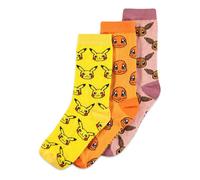 Difuzed Pokémon Pikachu Charmander Eevee socks Unisex Multicolour socks, multi-coloured, 26