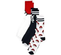 Pokemon Iconic Logos Sport Socks, 3 Pack, Unisex, 43/46, Multi-colour [SS8503