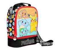 Pokémon Insulated Lunch Bag for Kids | Pokemon Reusable Thermal Lunch Box | 2 Compartments with Foil Lining | Portable School Lunch Carrier | Lightweight Lunch Tote for School, Travel & Picnic