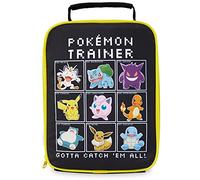 Pokemon Insulated Lunch Bag - Pikachu Lunch Case for School, Travel, Days Out (Black)
