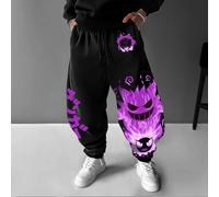 Pokemon Joint Sweatpants Autumn and Winter Best-selling Men's Pure Cotton Daily Life Sports Commuter Sports Harajuku Trousers WHITE2