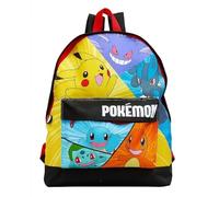 Pokémon Kids Backpack - Pikachu, Squirtle, Charmander, Bulbasaur, Lucario & Gengar | Colourful School Bag for Boys Girls | Large Rucksack for School Travel | Official Merchandise