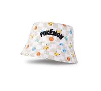 Pokémon Character Bucket Hat in Multi | Unisex Kids Sun Protection Hat | Featuring Pikachu, Charmander, Bulbasaur & Squirtle | Cartoon Themed Casual Wear