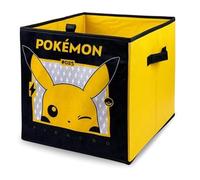 HOX Kids Pokemon Collapsible Storage Boxes with Handles | Durability & Fabric Foldable Storage Cubes | Compatible Ikea Kallax Furniture | For Organising Kids Room & Playroom